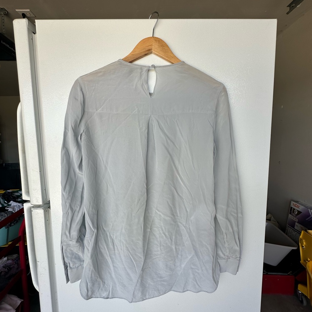 Bcbgmaxazria Light Gray Blouse - image 3